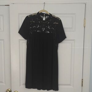 Entro Black Lace Mini Dress